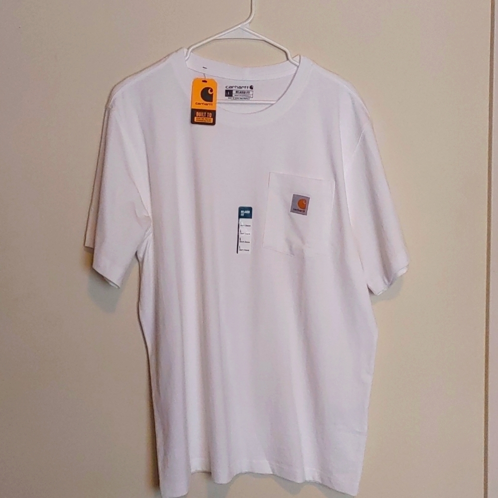 Latge White Carhartt Relaxed Fit Tee